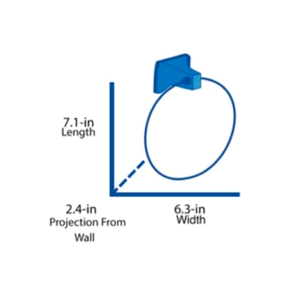 2 Project Source Seton White Wall Mount Single Towel RingNew in BoxModel #5988 - Picture 6 of 6